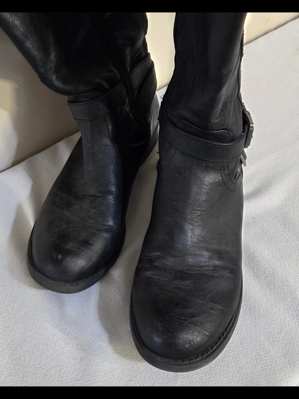 G by Guess Black Over-the-Knee Zip Riding Boots